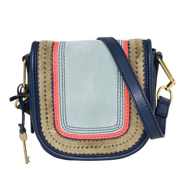 Fossil Handbags - NWT Fossil Rumi Crossbody Suede & Leather